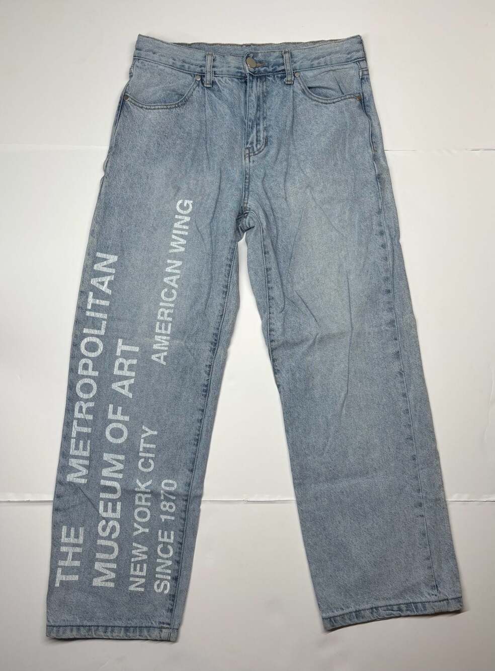 PacSun x The Met Graphic Logo Straight Leg Denim Jeans